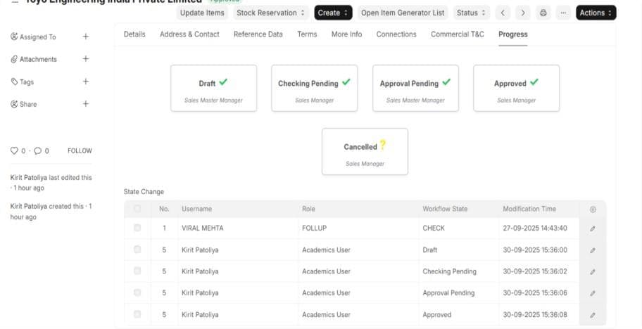 Workflow State Tracking